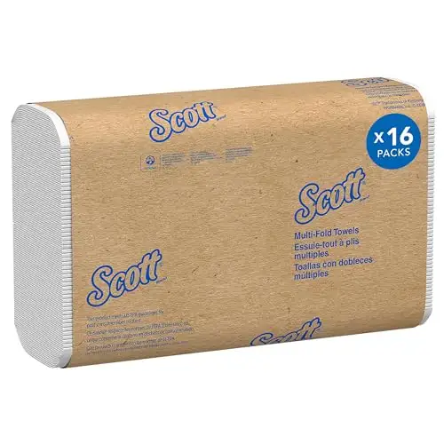 Scott® 多折纸巾(250 张/包,16 件)