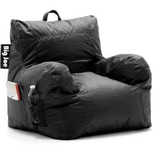 Big Joe Dorm Bean Bag Chair w/ Drink Holder & Pocket