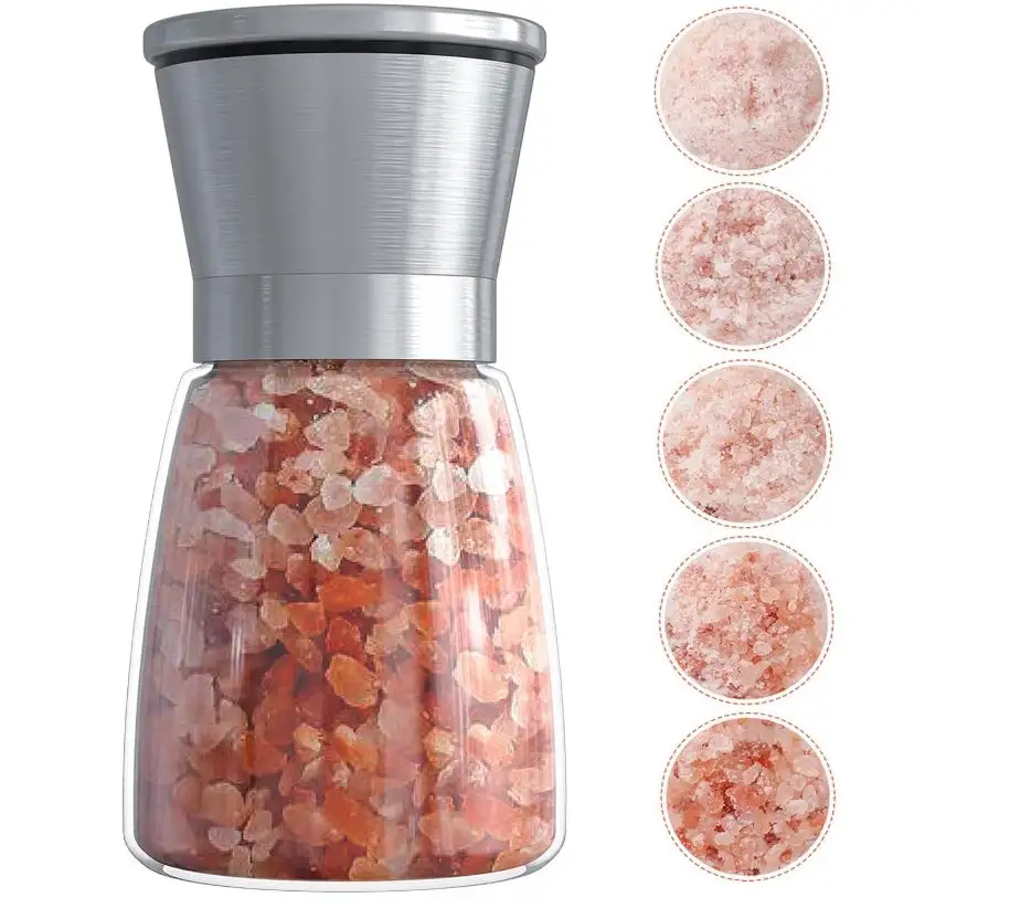 Original Stainless Steel Salt or Pepper Grinder - Top Spice Mill with Ceramic Blades, Brushed Stainless Steel and Adjustable Coarseness By Pepper Grinder （Single Package）