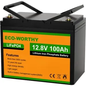 Eco-Worthy 12V 100Ah LiFePO4 Battery