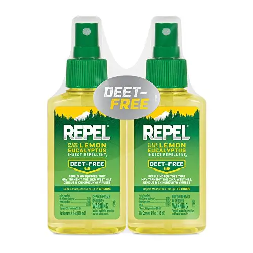 Repel 植物性柠檬桉木天然驱虫剂,泵式喷雾, 2 件装