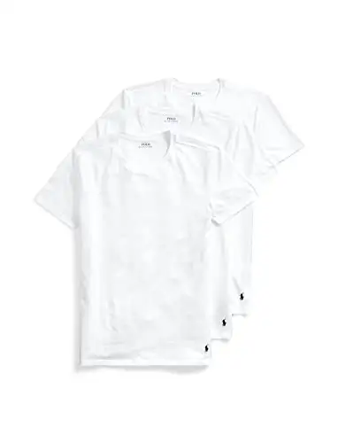 POLO Ralph Lauren 男式经典修身棉质圆领汗衫 3 件装