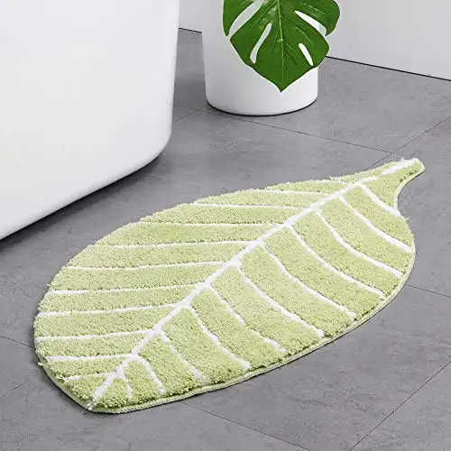 绿色叶子形状地垫