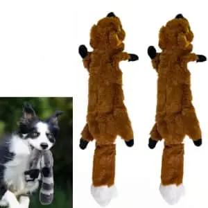 17" Stuffingless Squeaky Plush Dog Toy 2-Pack