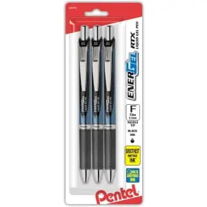 Pentel EnerGel Deluxe RTX Retractable Pen 3-Pack