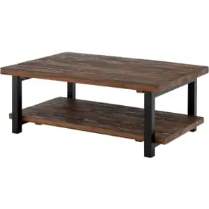 Alaterre Furniture Pomona Industrial Metal & Wood Coffee Table