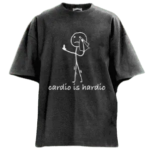 Men's "Cardio is Hardio" Washed Gym Shirt