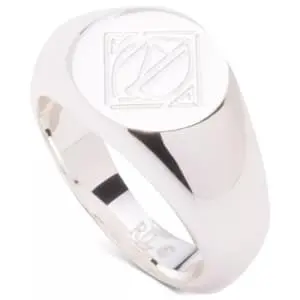 Lauren Ralph Lauren Silver-Tone Deco Logo Ring