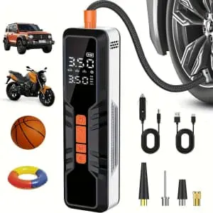 Portable Air Compressor w/ 10,000mAh Power Bank