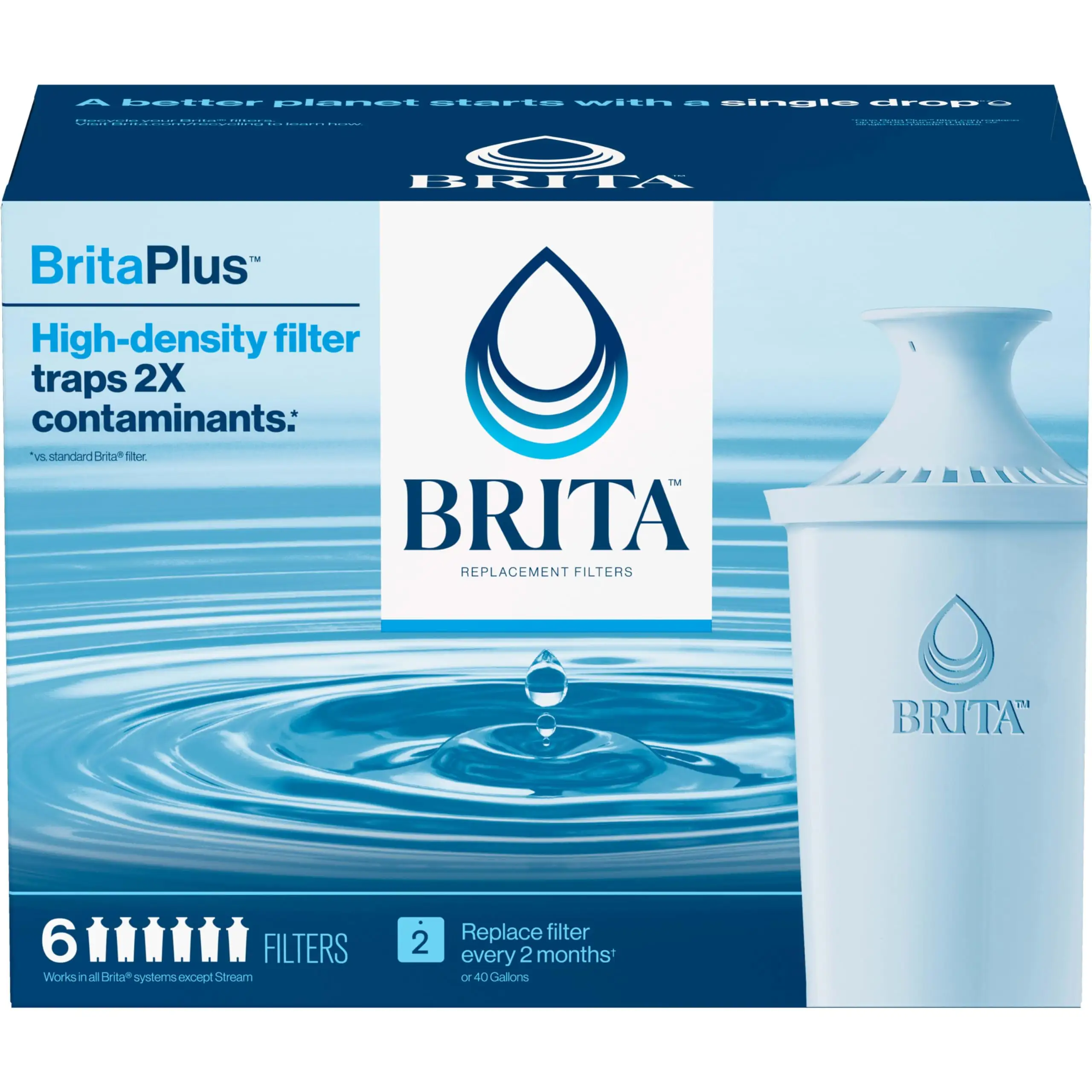 Prime Members: 6-Count Brita Plus Water Filter Refill