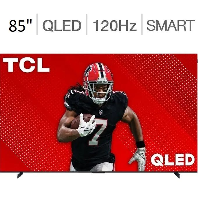 85" TCL Q6 Series 4K UHD QLED 120Hz Smart Google TV (2024 Model)