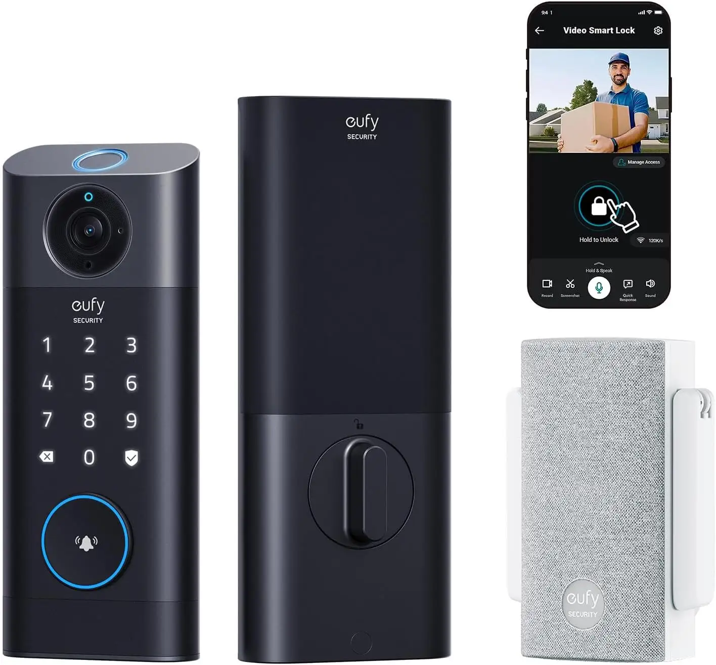 Prime Members: eufy S330 Video Doorbell w/ Smart Lock, Fingerprint Entry & Chime