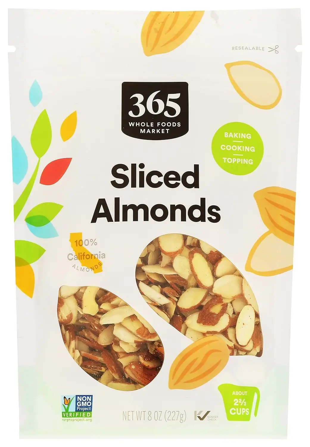 8oz 365 by Whole Foods Market Sliced Almonds