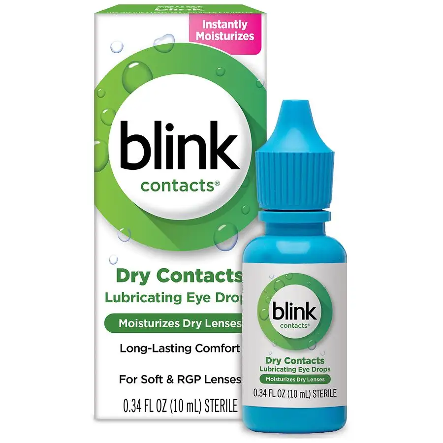 0.34-Oz Blink Contacts Lubricating Eye Drops for Soft/RGP Contact Lenses