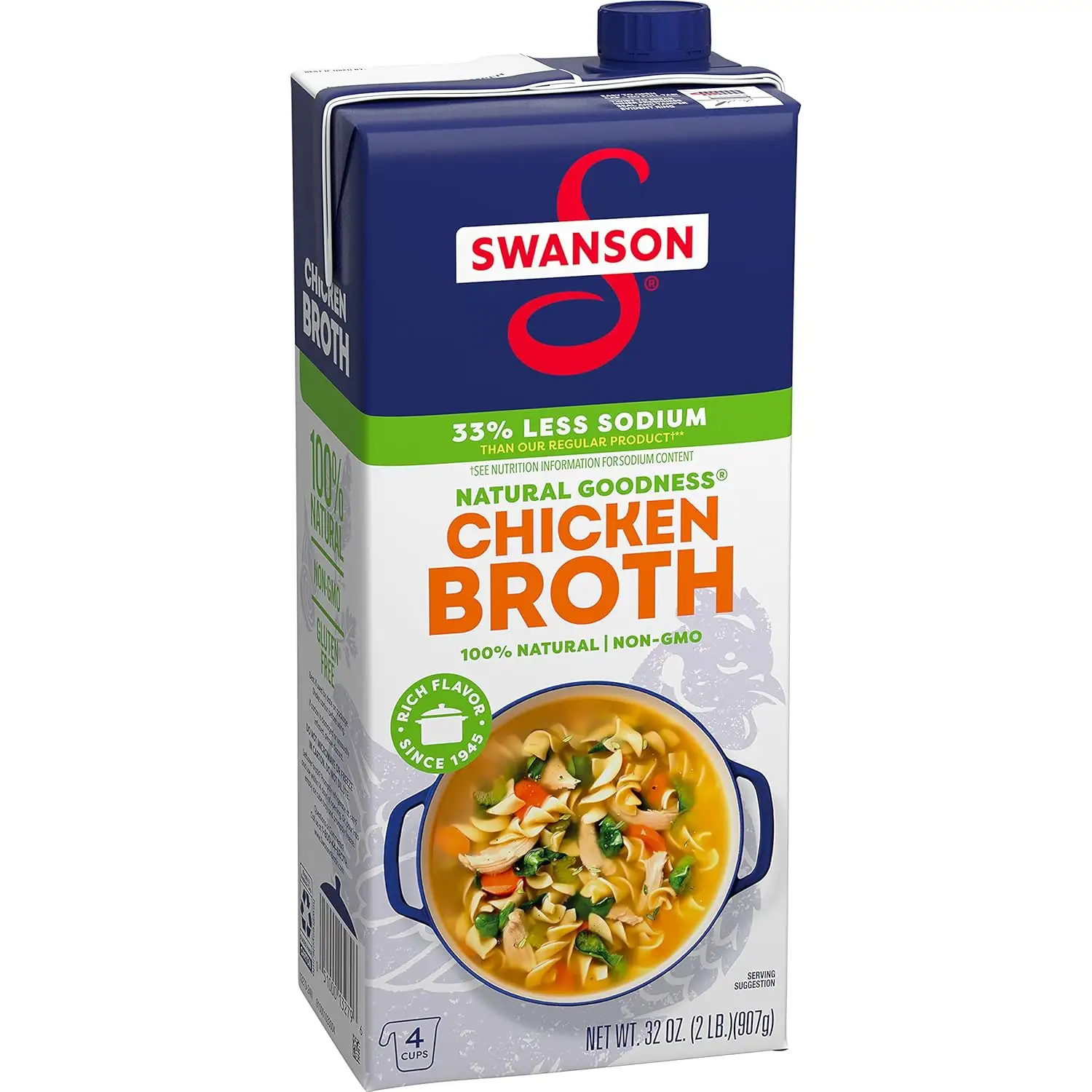 32-Oz Swanson Natural Goodness Lower Sodium Chicken Broth