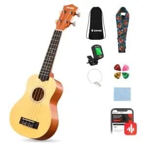 Donner 21" Soprano Ukulele w/ Bag, Strap, & More