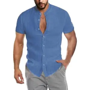 Men's Linen Short Sleeve Shirt