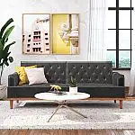 Mr. Kate Stella Vintage Convertible Sofa Bed Futon