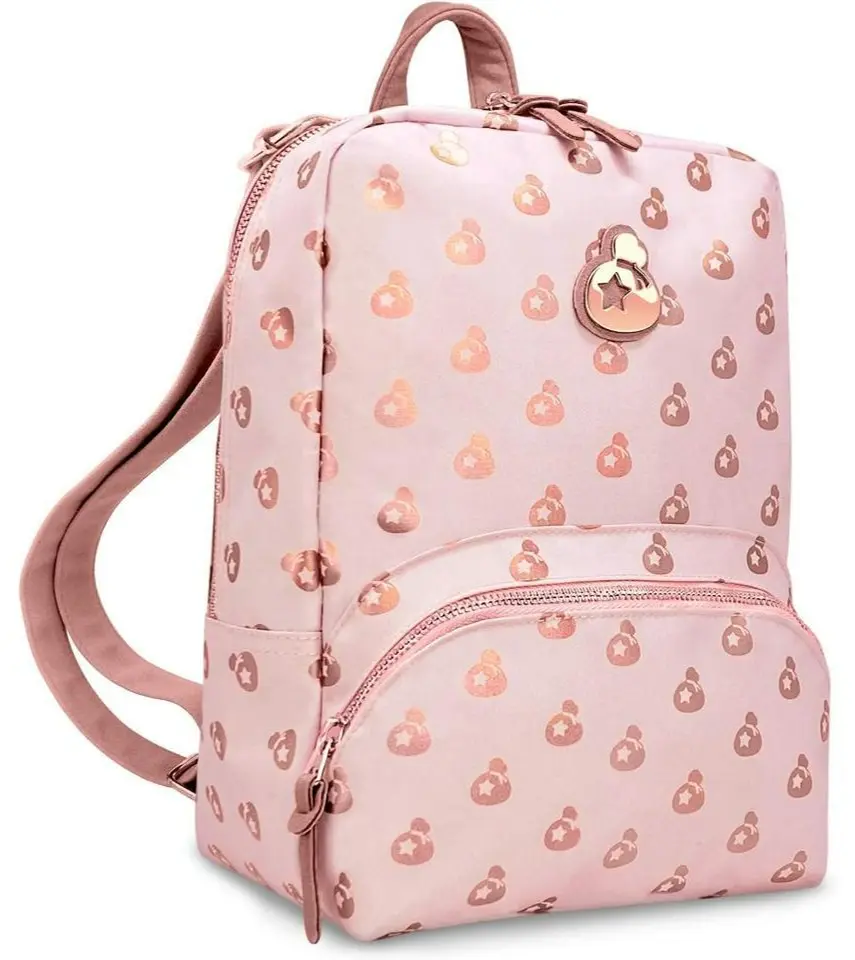 2-Count Official Animal Crossing Nintendo Switch Backpack (Rose Gold)