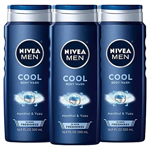 3-Pack 16.9-Oz Nivea Men Cool Body Wash with Icy Menthol