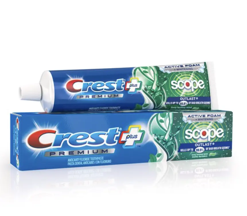 7.2-Oz Crest Complete Plus Scope Outlast Whitening Fluoride Toothpaste