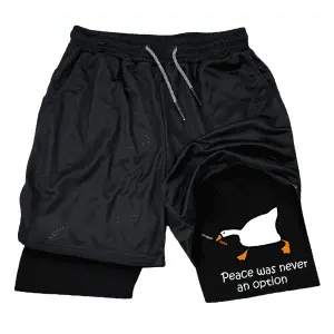 IronPanda Men's Peace Was Never An Option Performance Training Shorts