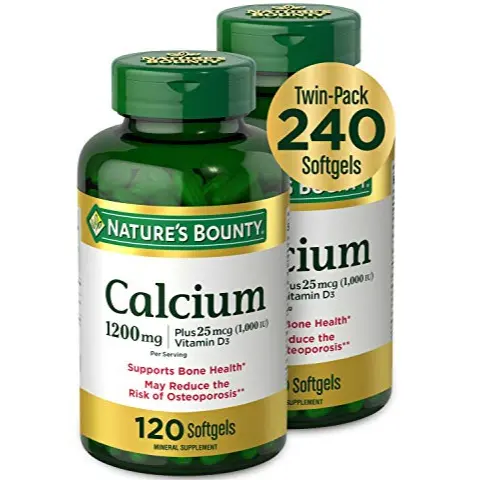 Nature’s Bounty Calcium Plus 1000 IU Vitamin D3, Immune Support & Bone Health, Softgels, 120 Ct (2-Pack), only $10.23