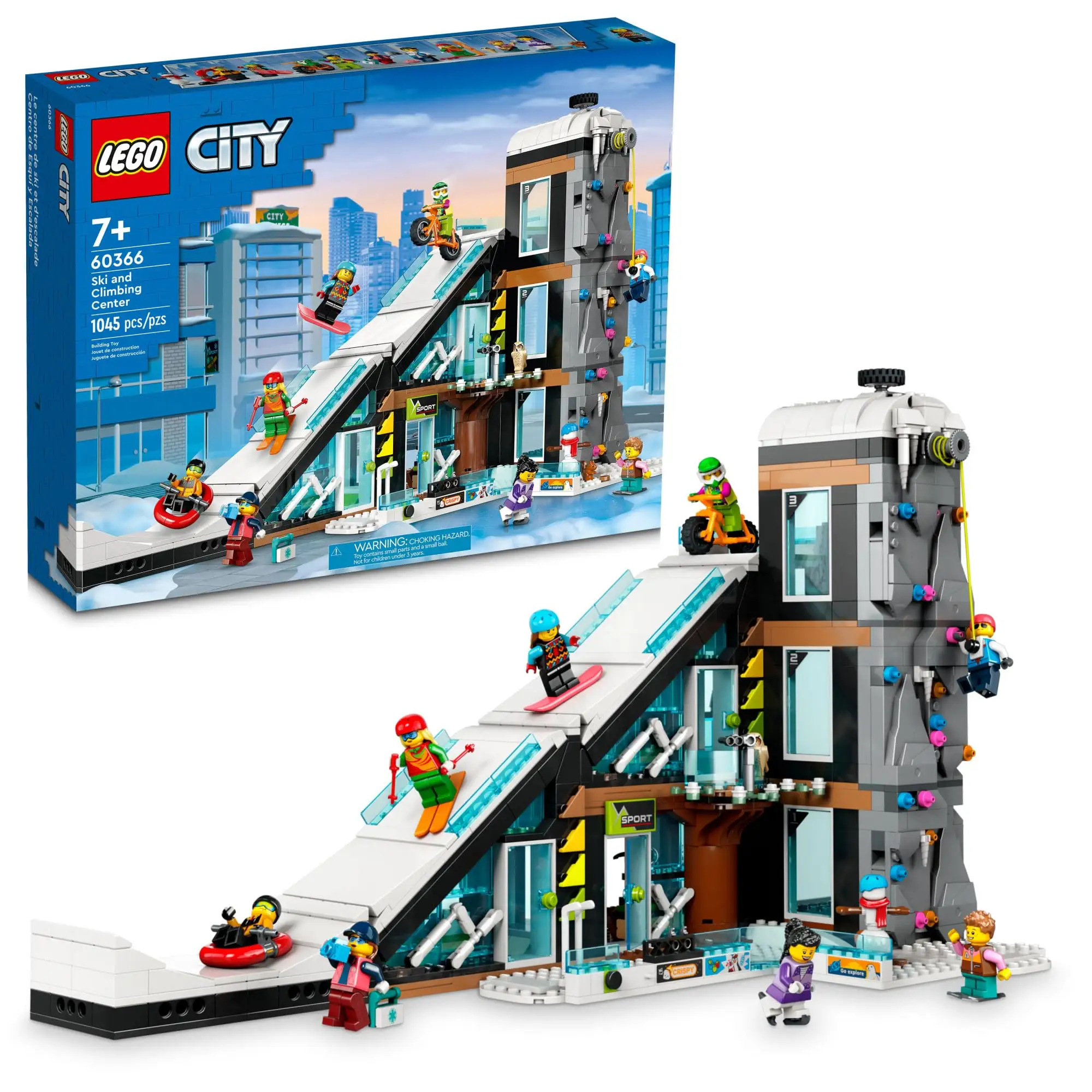 1,045-Piece LEGO City Ski and Climbing Center Building Set