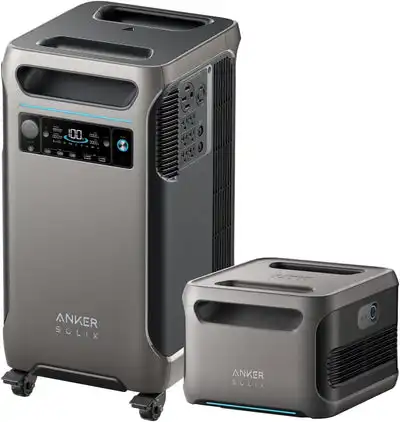 Anker SOLIX F3800 Dual Voltage Power Station + Expansion Battery (7680Wh Total)