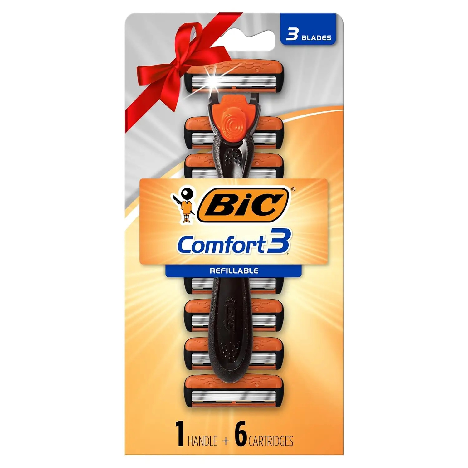 BIC Comfort 3 Hybrid Men's Disposable Razor (1 Handle w/ 6 Cartridges)