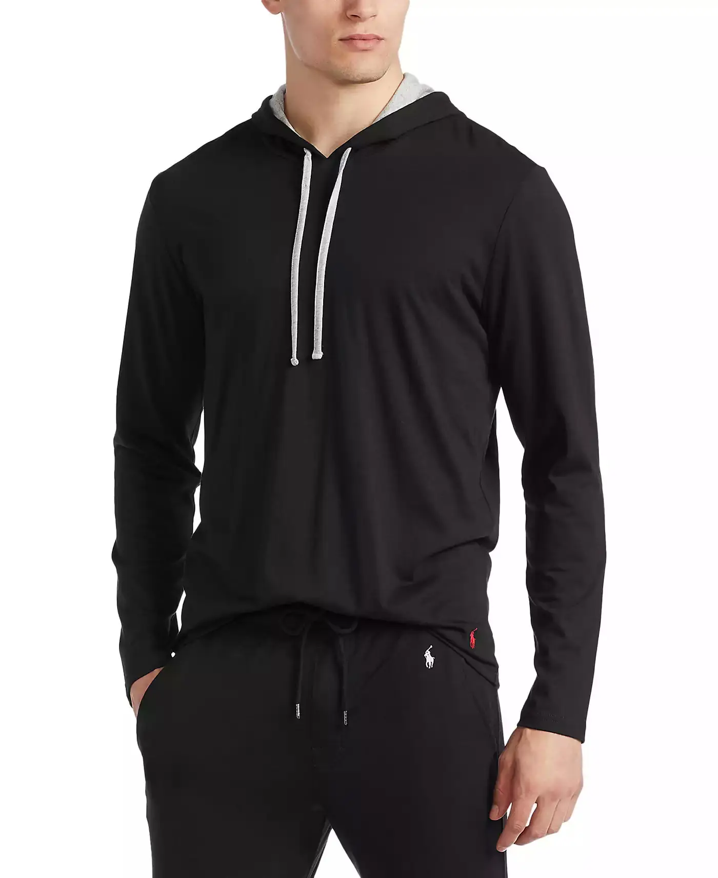 Polo Ralph Lauren Men's Supreme Comfort Classic-Fit Pajama Hoodie (Black)