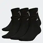 6-Pair adidas Athletic Cushioned Quarter Socks