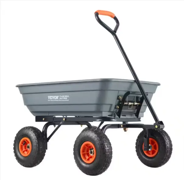 4-Cu-Ft Vevor Poly Garden Dump Cart (600-Lb Capacity)