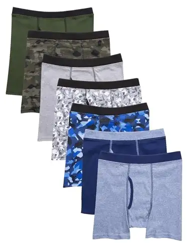 7-Pack Hanes Boys Boxer Briefs (Assorted Colors)