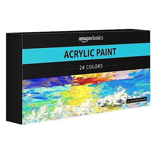 24-Color 0.74-Oz Amazon Basics Acrylic Paint Tube Set