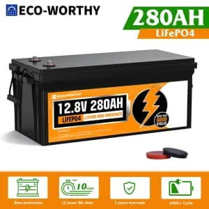 Eco-Worthy 12V 280Ah LiFePO4 Lithium Battery