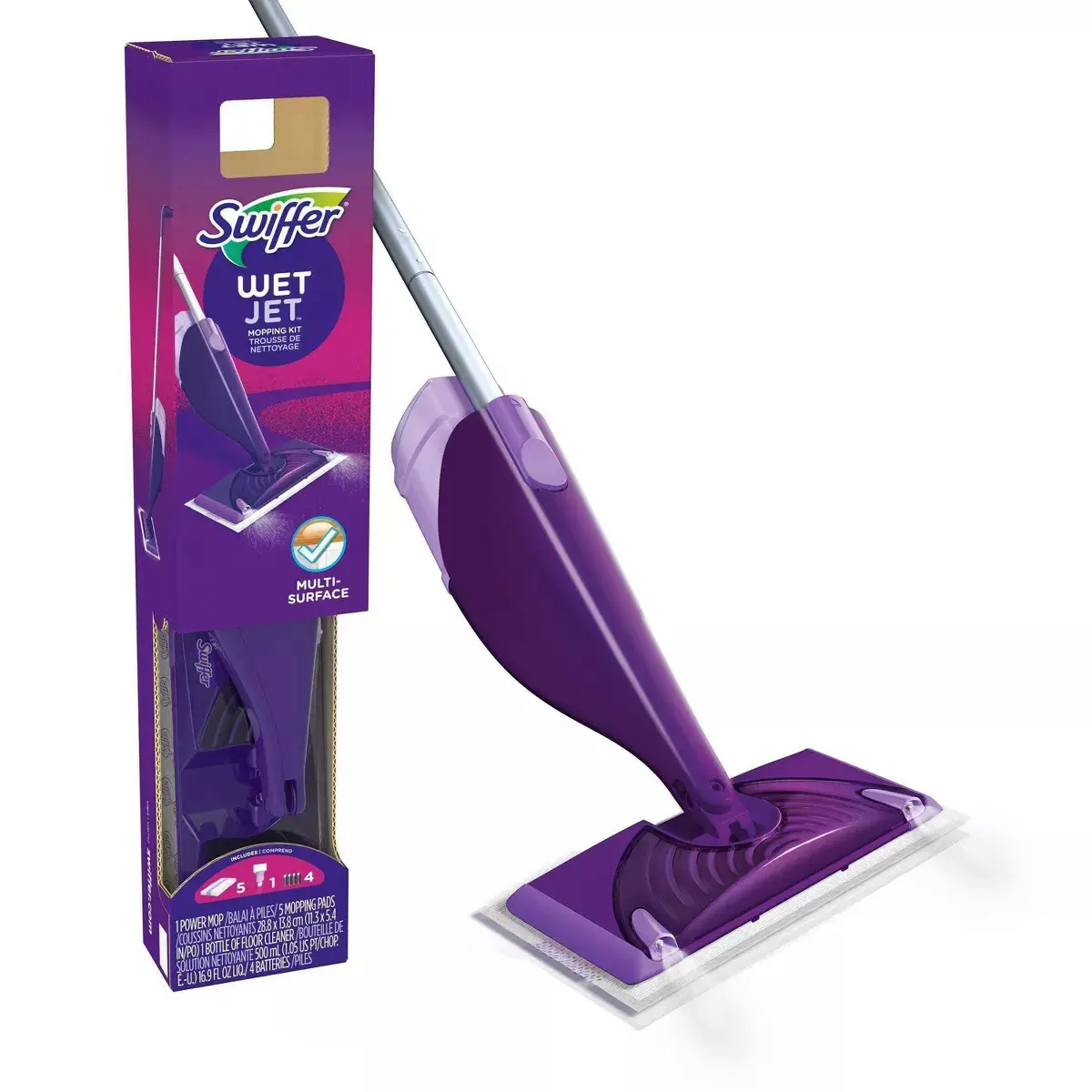 Swiffer Floor Mop Kits: WetJet Starter Kit or Power Mop Wood or Multi-Surface Kit