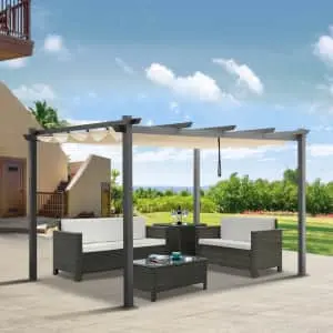 Peak Home Furnishings 13x10-Foot Aluminum Pergola