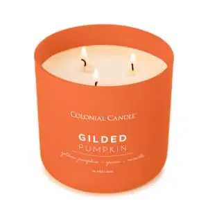 14.5-oz. Pop of Color Gilded Pumpkin Candles