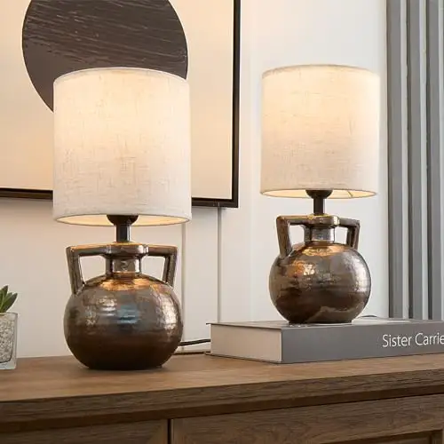 重型陶瓷 复古风台灯 2个