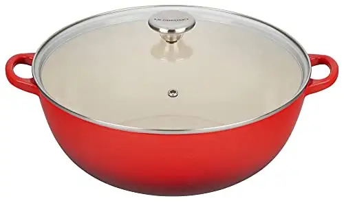 Le Creuset 珐琅铸铁锅，玻璃锅盖，7.5夸脱