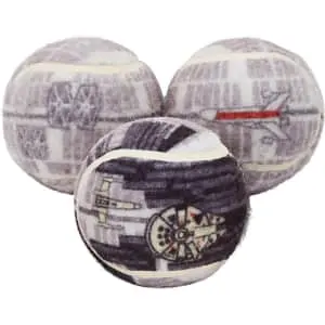 Star Wars Death Star Fetch Squeaky Tennis Ball Dog Toy 3-Pack