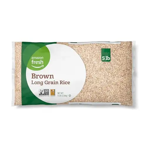 5-Lb Amazon Fresh Brown Long Grain Rice