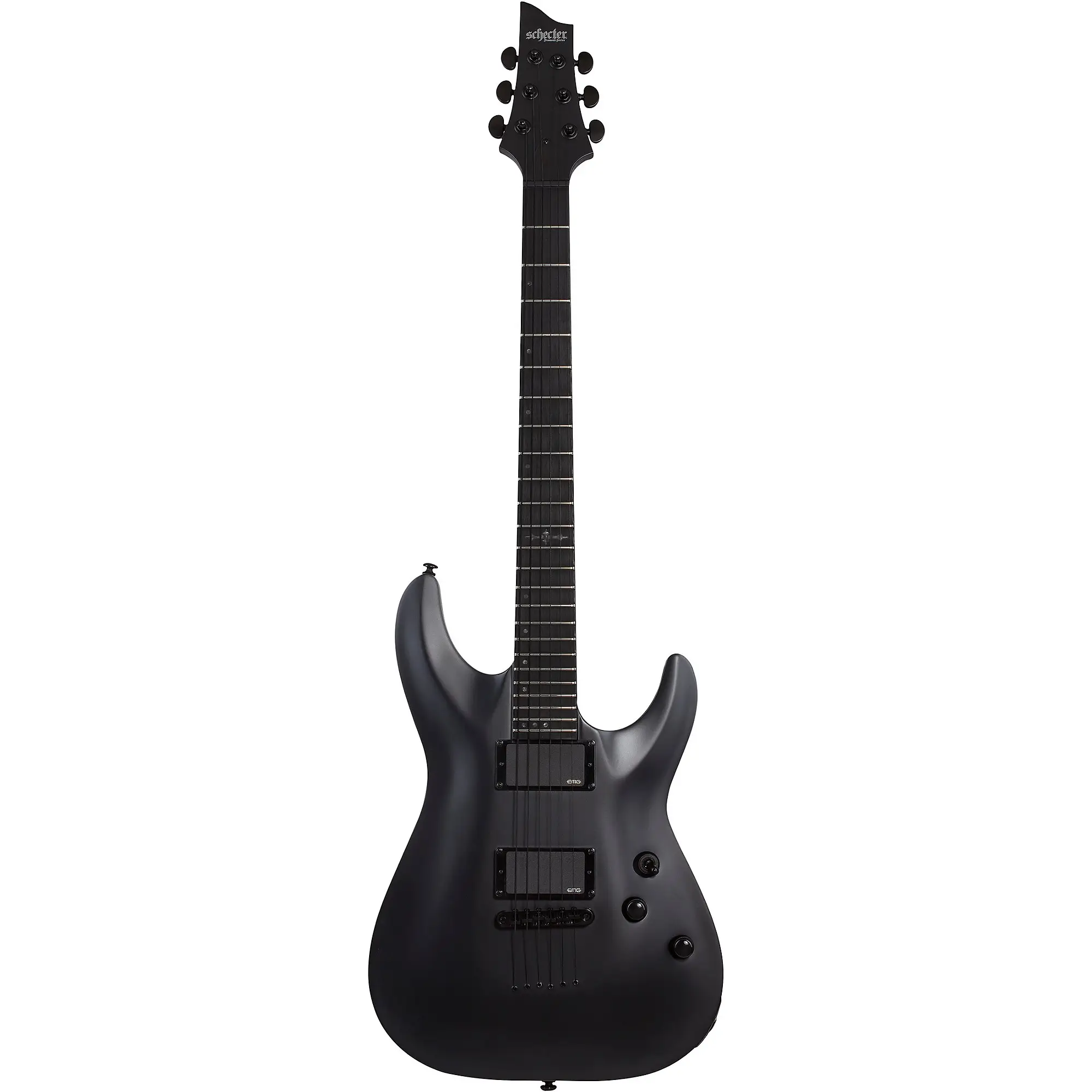 Schecter Guitar Research C-1 Platinum Blackout Electric Guitar (Satin Black)