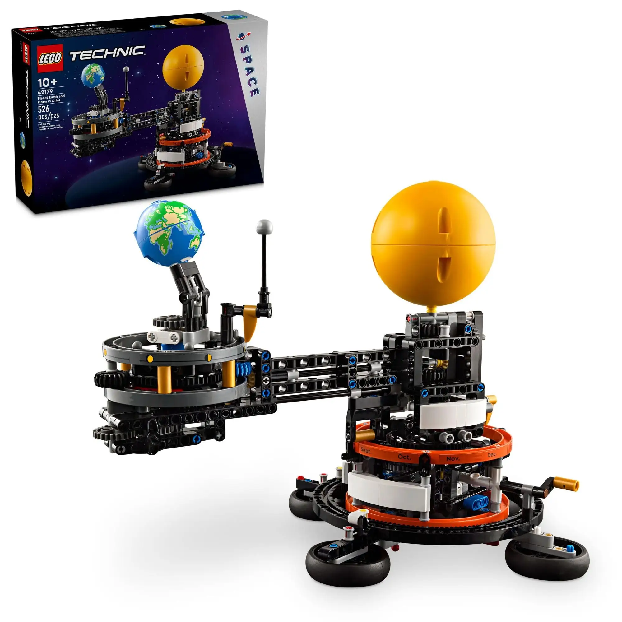 526-Piece LEGO Technic Planet Earth and Moon in Orbit Building Set (42179)