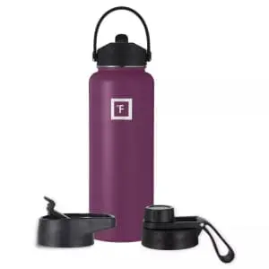 Iron Flask 40-oz. Stainless Steel Insulated Water Bottle w/ 3 Lids