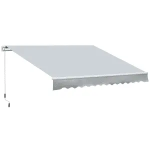 Outsunny 12 x 8-Foot Retractable Patio Awning