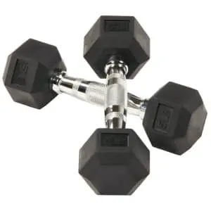 BalanceFrom Rubber Encased Hex Dumbbells