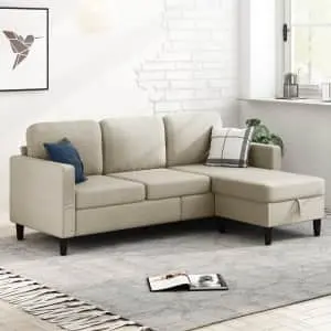 Sectional Sofa w/ Movable Ottoman