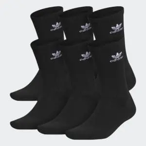 adidas Men's Trefoil Crew Socks 6-Pair Pack